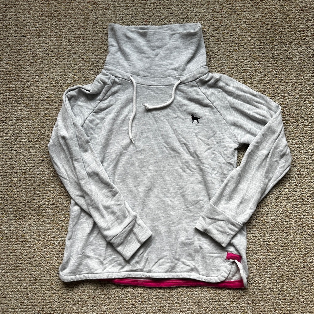 The Black Dog Gray Cowl Neck Sweatshirt with